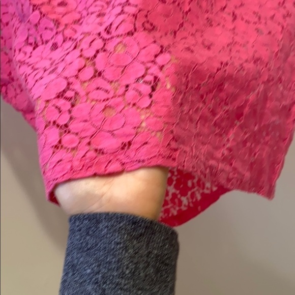 Material girl lace pink crop top medium - Picture 4 of 4
